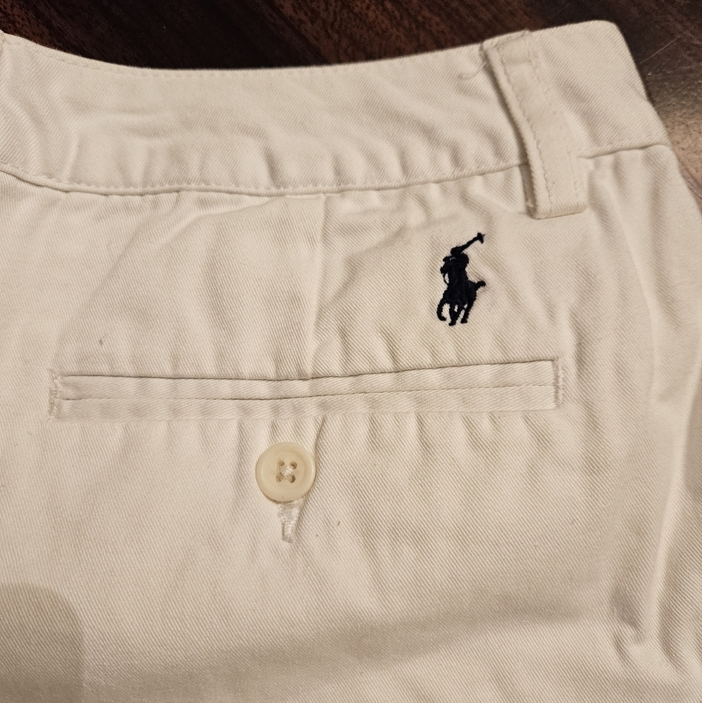 Polo Ralph Lauren Shorts Big Boys Cotton Shorts 9 In Inseam WHITE Sz 16 EUC - Picture 5 of 13